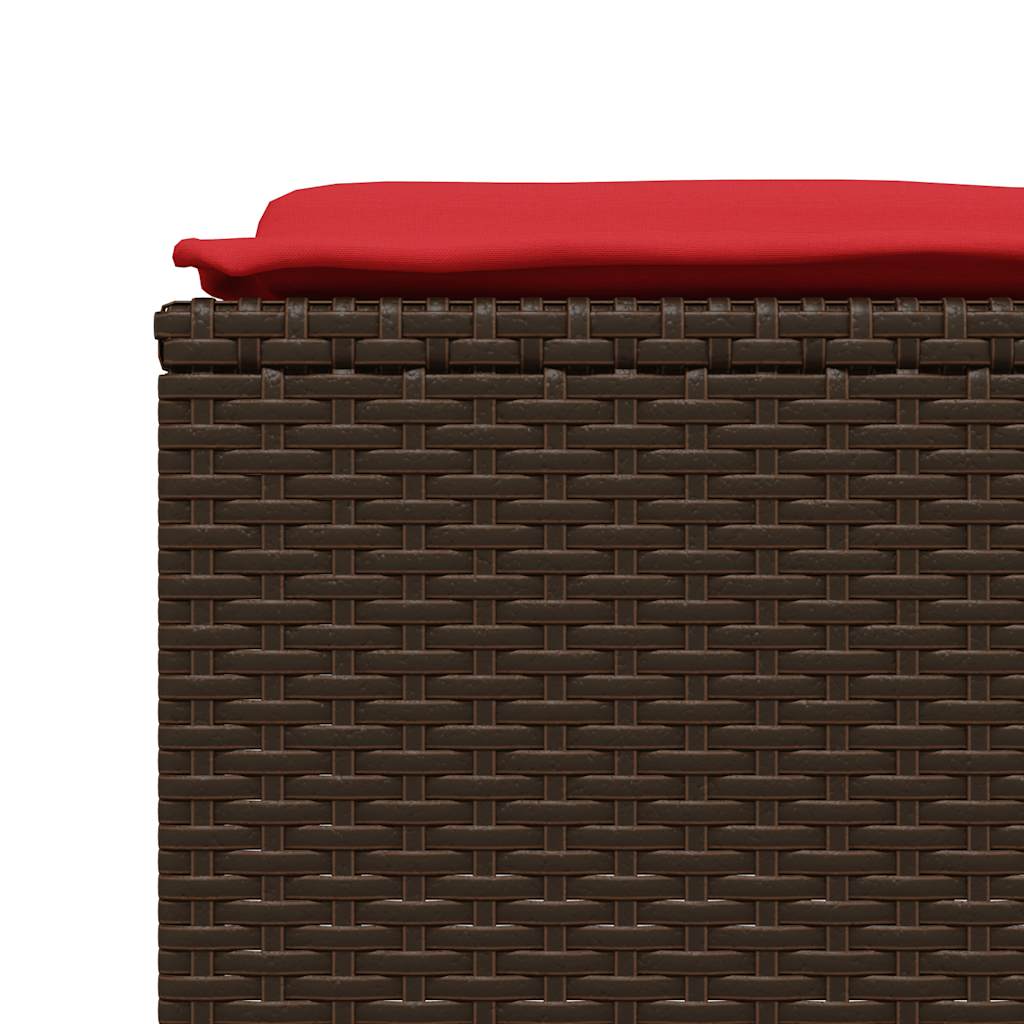 Tuinstoelen met kussens 4 stuks Bruin Poly Rotan is nu te koop bij PeponiXL, paradijselijk wonen!