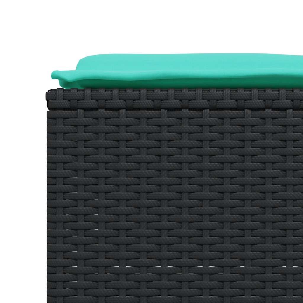 Tuinstoelen met kussens 4 stuks zwart polyrotan is nu te koop bij PeponiXL, paradijselijk wonen!