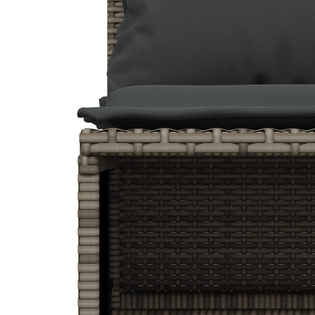 4-delige Loungeset met kussens poly rattan grijs is nu te koop bij PeponiXL, paradijselijk wonen!