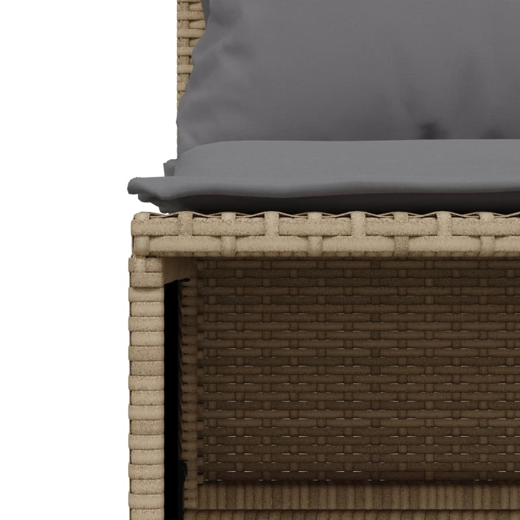 4-delige Loungeset met kussens poly rattan beige is nu te koop bij PeponiXL, paradijselijk wonen!