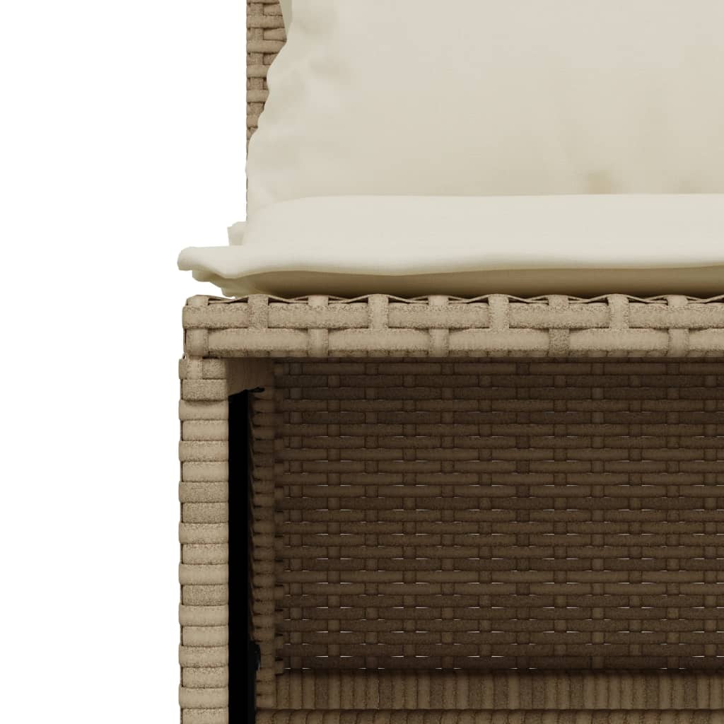 4-delige Loungeset met kussens poly rattan beige is nu te koop bij PeponiXL, paradijselijk wonen!