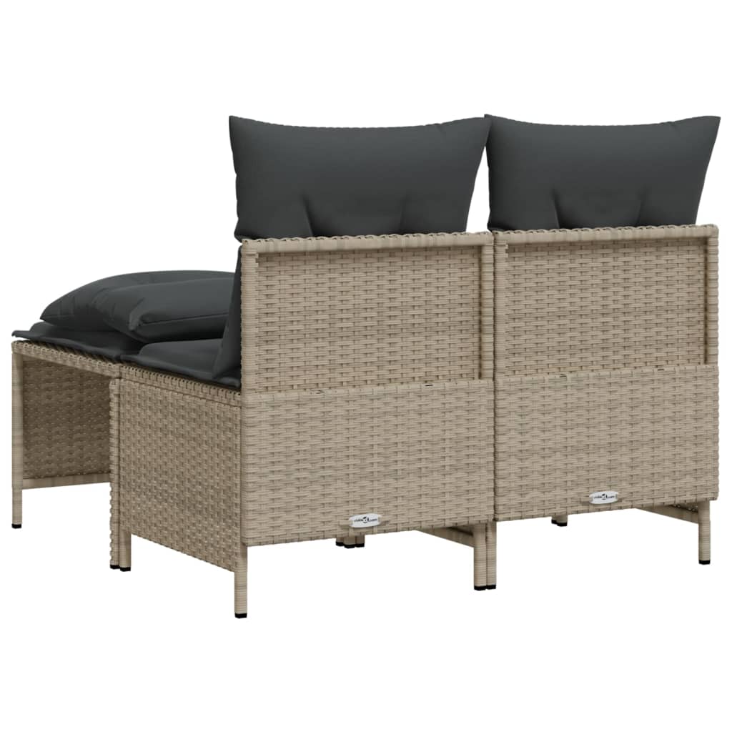 4-delige Loungeset met kussens poly rattan lichtgrijs is nu te koop bij PeponiXL, paradijselijk wonen!