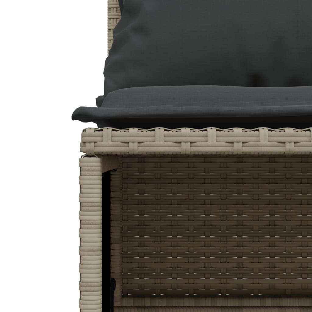 4-delige Loungeset met kussens poly rattan lichtgrijs is nu te koop bij PeponiXL, paradijselijk wonen!