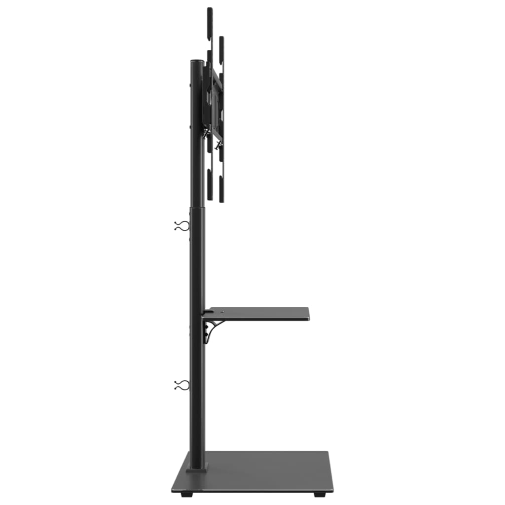 Tv-standaard hoekmodel 2-laags voor 32-65 inch zwart is nu te koop bij PeponiXL, paradijselijk wonen!