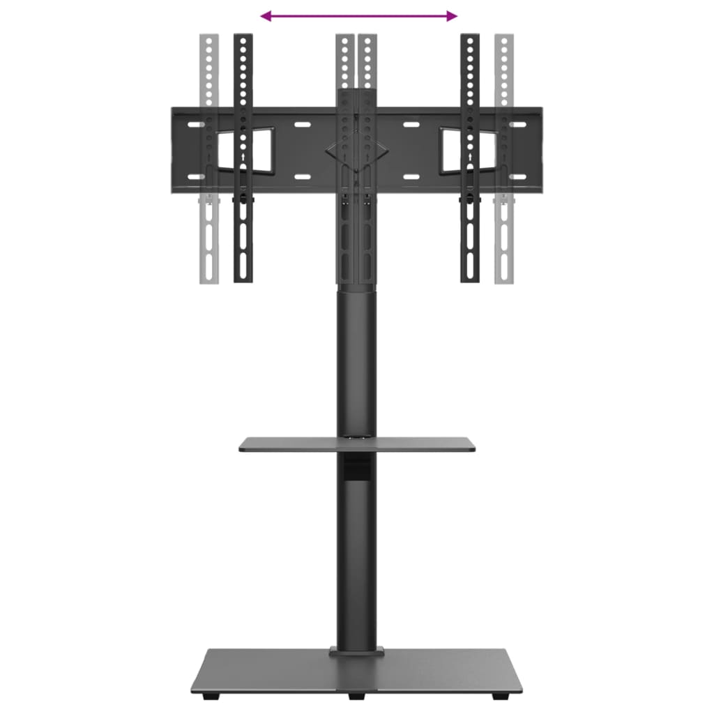 Tv-standaard hoekmodel 2-laags voor 32-65 inch zwart is nu te koop bij PeponiXL, paradijselijk wonen!