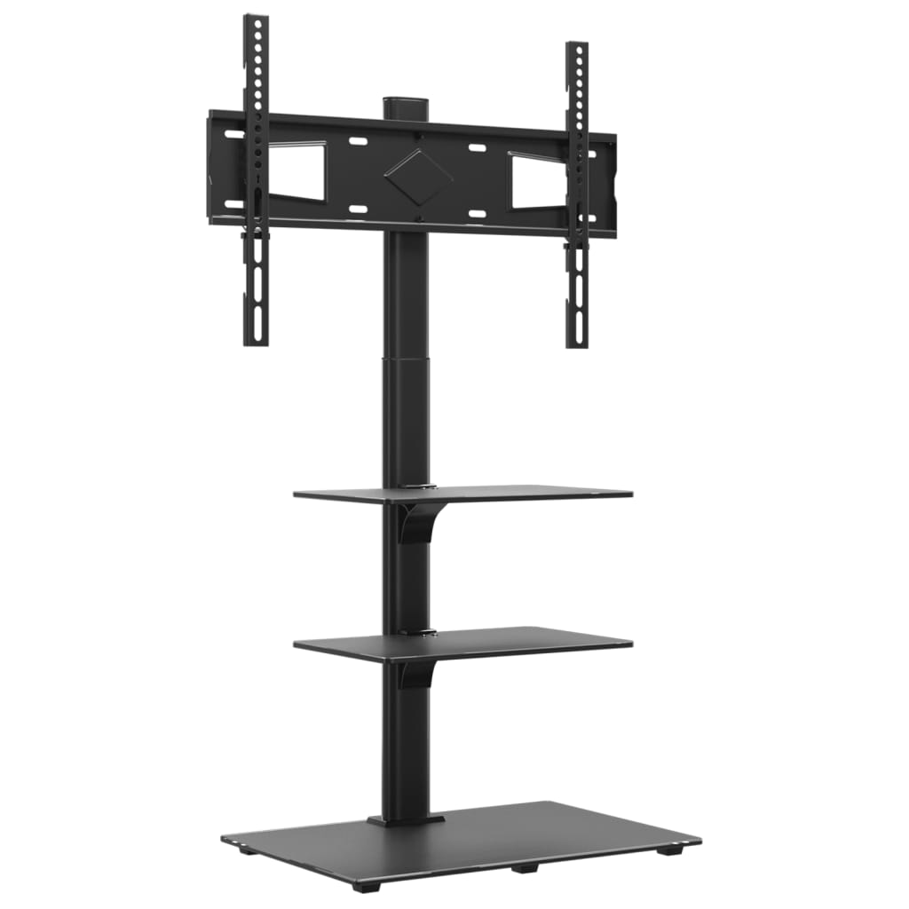 Tv-standaard hoekmodel 3-laags voor 32-65 inch zwart is nu te koop bij PeponiXL, paradijselijk wonen!