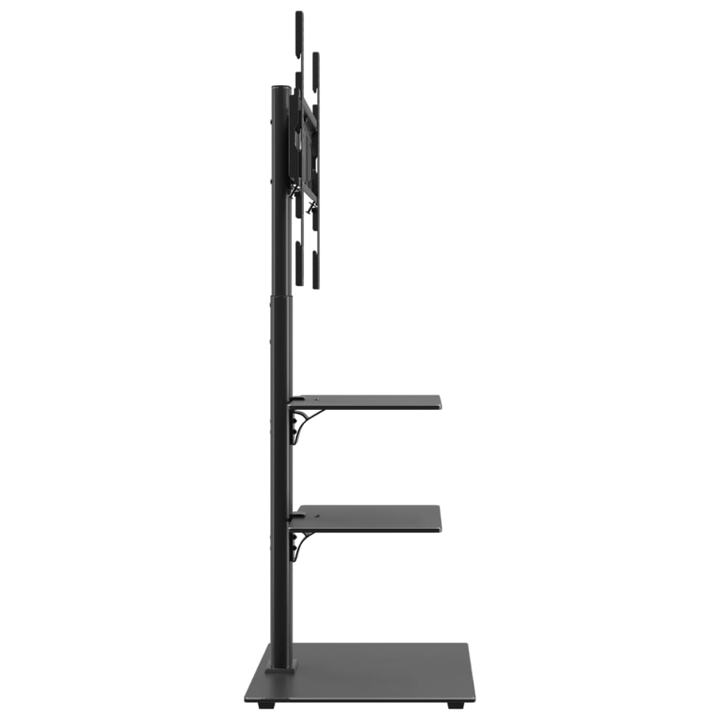 Tv-standaard hoekmodel 3-laags voor 32-65 inch zwart is nu te koop bij PeponiXL, paradijselijk wonen!