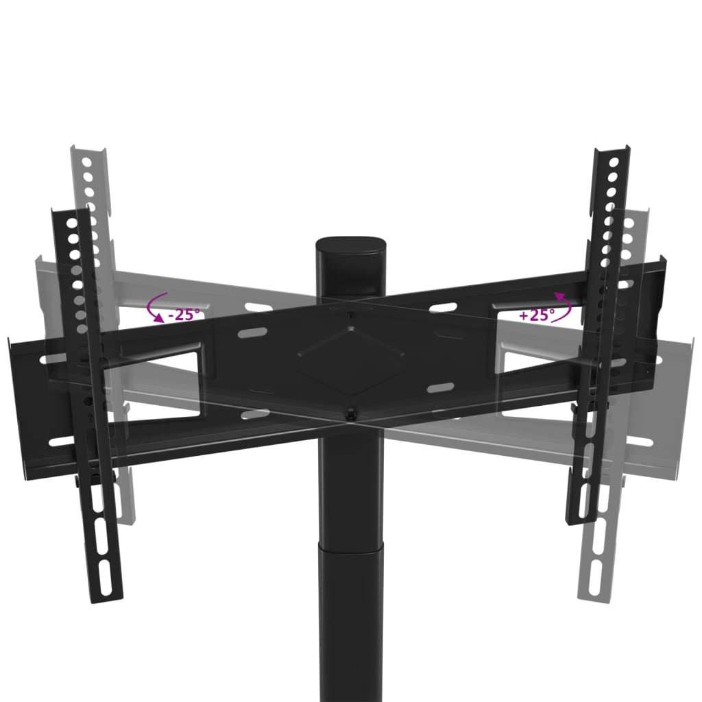 Tv-standaard hoekmodel 3-laags voor 32-65 inch zwart is nu te koop bij PeponiXL, paradijselijk wonen!