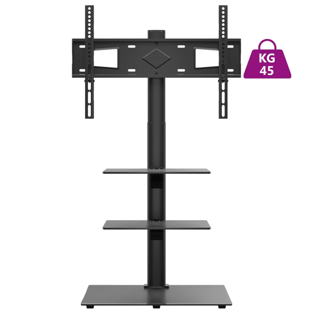 Tv-standaard hoekmodel 3-laags voor 32-65 inch zwart is nu te koop bij PeponiXL, paradijselijk wonen!