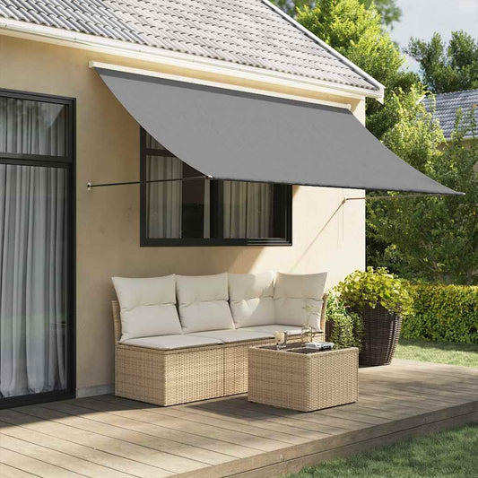 Luifel uittrekbaar 300x150 cm stof en staal antracietkleurig is nu te koop bij PeponiXL, paradijselijk wonen!