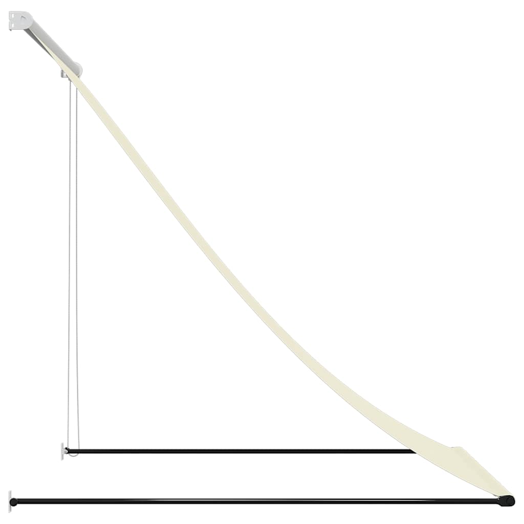 Luifel uittrekbaar 100x150 cm stof en staal crèmekleurig is nu te koop bij PeponiXL, paradijselijk wonen!