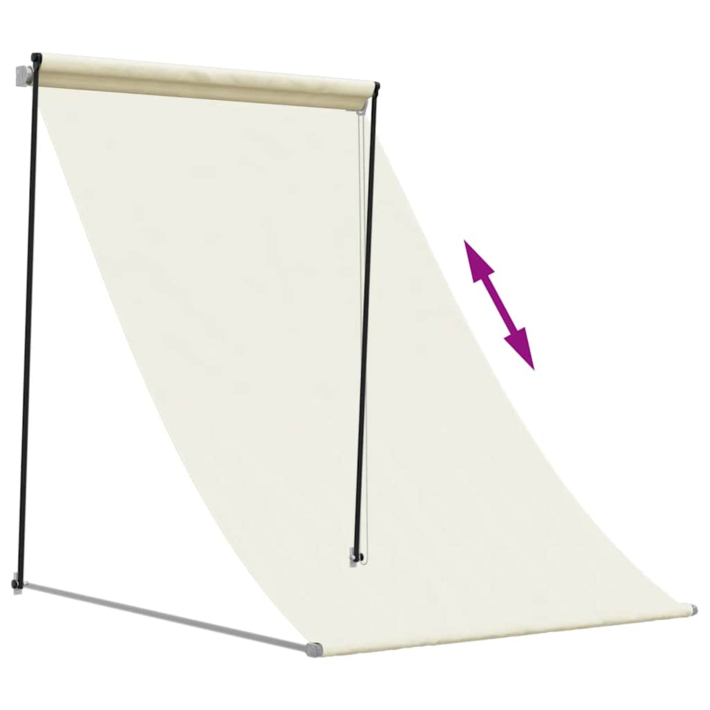 Luifel uittrekbaar 150x150 cm stof en staal crèmekleurig is nu te koop bij PeponiXL, paradijselijk wonen!