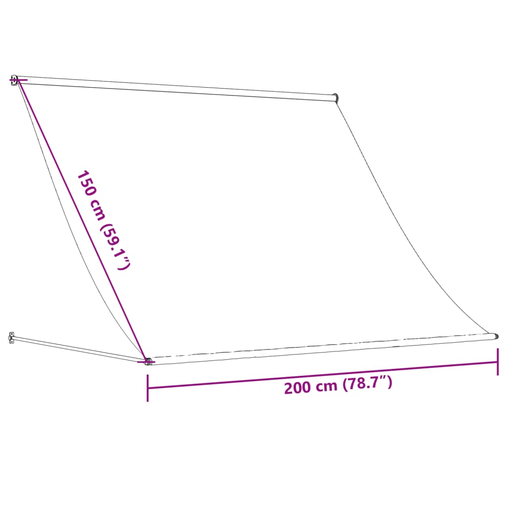 Luifel uittrekbaar 200x150 cm stof en staal crèmekleurig is nu te koop bij PeponiXL, paradijselijk wonen!