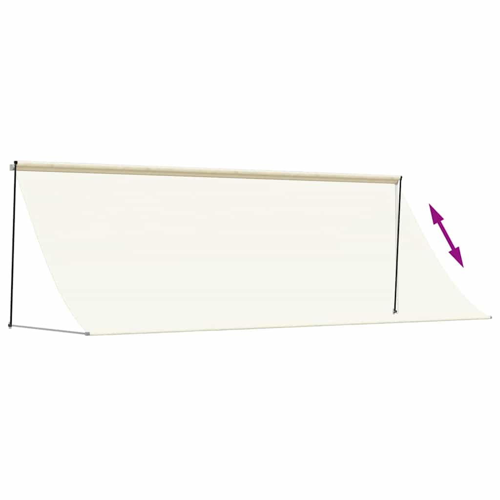 Luifel uittrekbaar 350x150 cm stof en staal crèmekleurig is nu te koop bij PeponiXL, paradijselijk wonen!