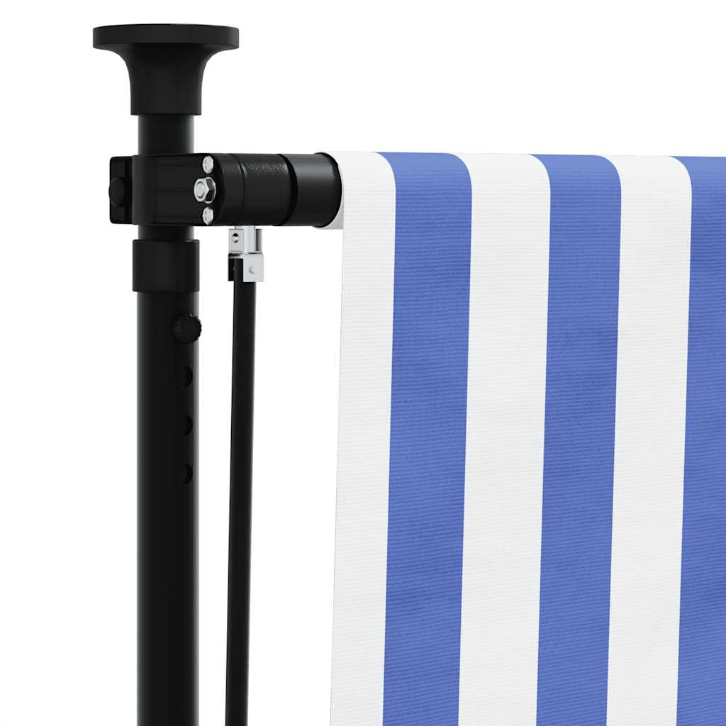 Rolgordijn voor buiten 120x270 cm stof en staal blauw en wit is nu te koop bij PeponiXL, paradijselijk wonen!