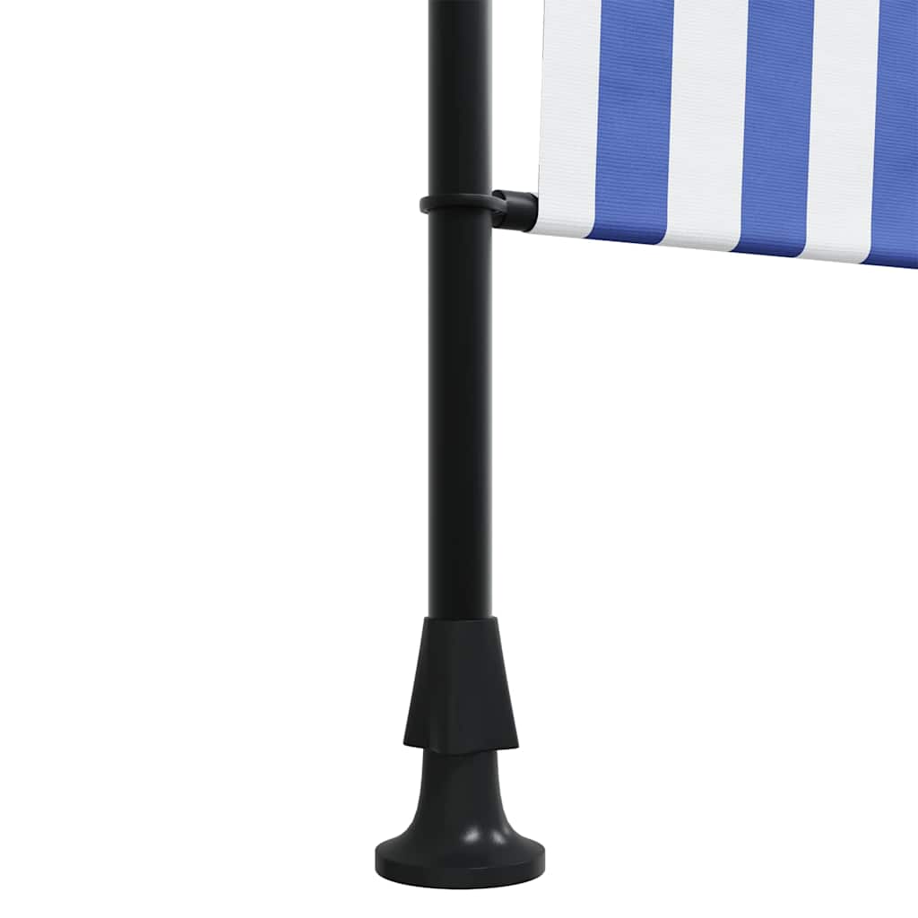 Rolgordijn voor buiten 120x270 cm stof en staal blauw en wit is nu te koop bij PeponiXL, paradijselijk wonen!