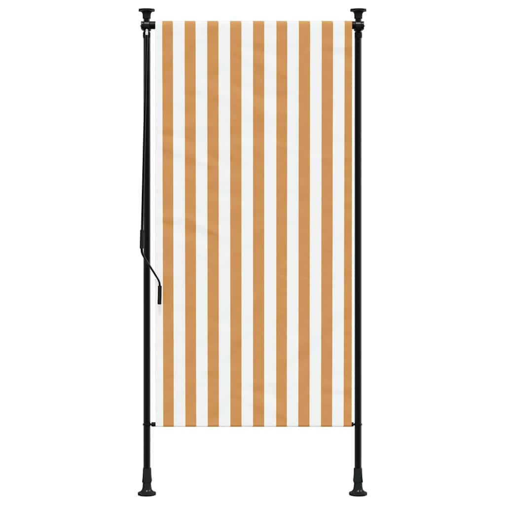 Rolgordijn voor buiten 120x270 cm stof en staal oranje en wit is nu te koop bij PeponiXL, paradijselijk wonen!