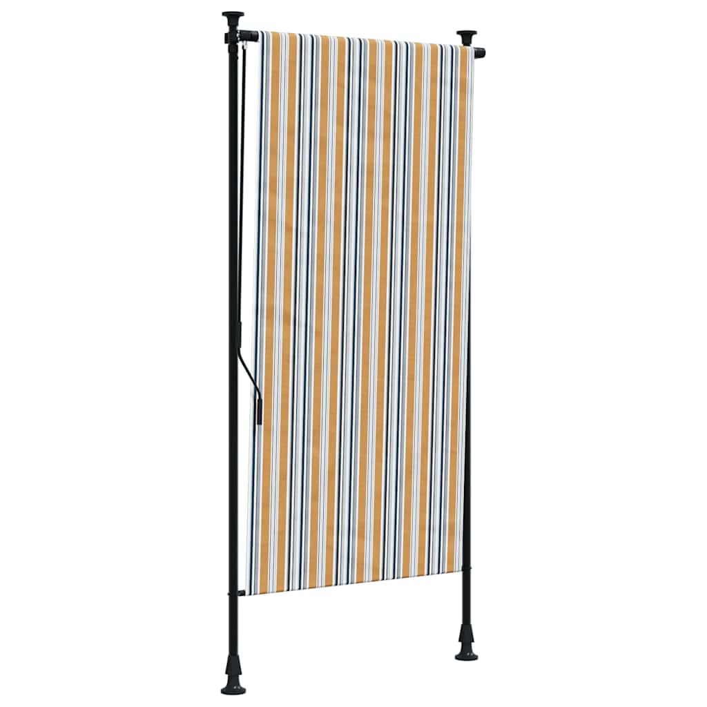 Rolgordijn voor buiten 100x270 cm stof en staal geel en wit is nu te koop bij PeponiXL, paradijselijk wonen!