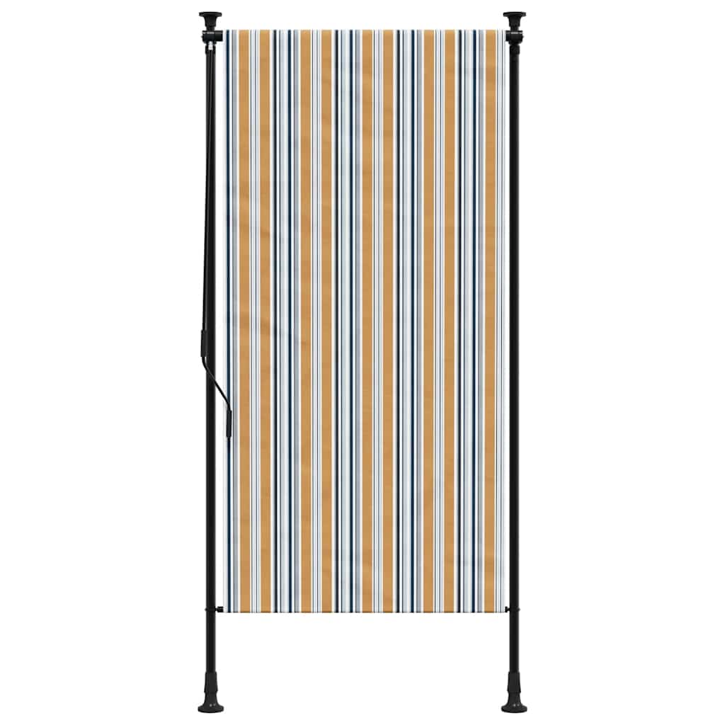 Rolgordijn voor buiten 100x270 cm stof en staal geel en wit is nu te koop bij PeponiXL, paradijselijk wonen!
