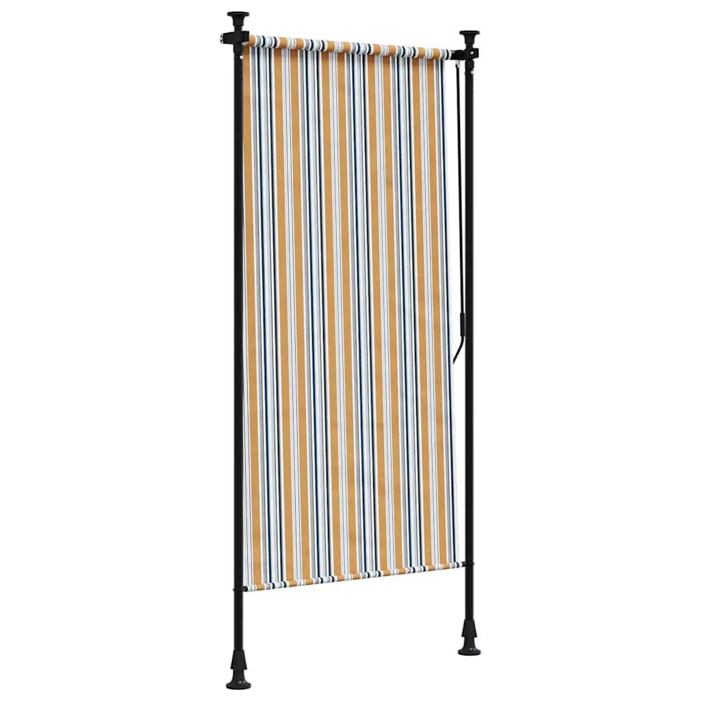 Rolgordijn voor buiten 100x270 cm stof en staal geel en wit is nu te koop bij PeponiXL, paradijselijk wonen!
