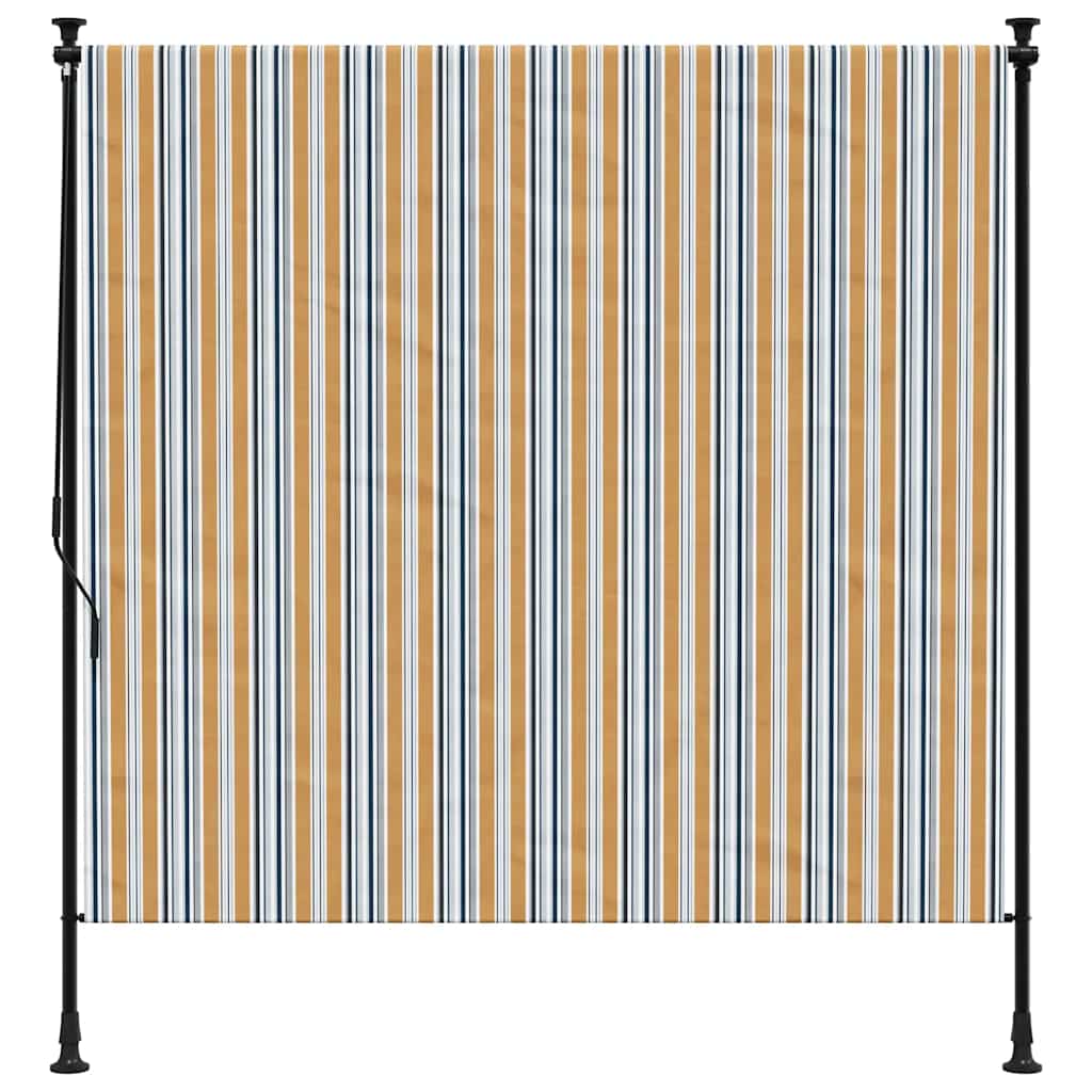 Rolgordijn voor buiten 150x270 cm stof en staal geel en wit is nu te koop bij PeponiXL, paradijselijk wonen!