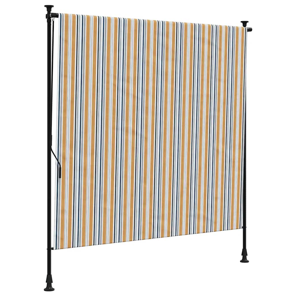 Rolgordijn voor buiten 200x270 cm stof en staal geel en wit is nu te koop bij PeponiXL, paradijselijk wonen!