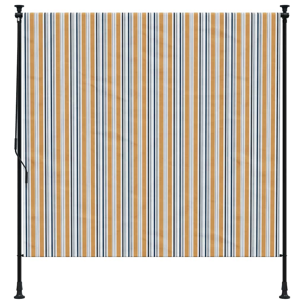 Rolgordijn voor buiten 200x270 cm stof en staal geel en wit is nu te koop bij PeponiXL, paradijselijk wonen!