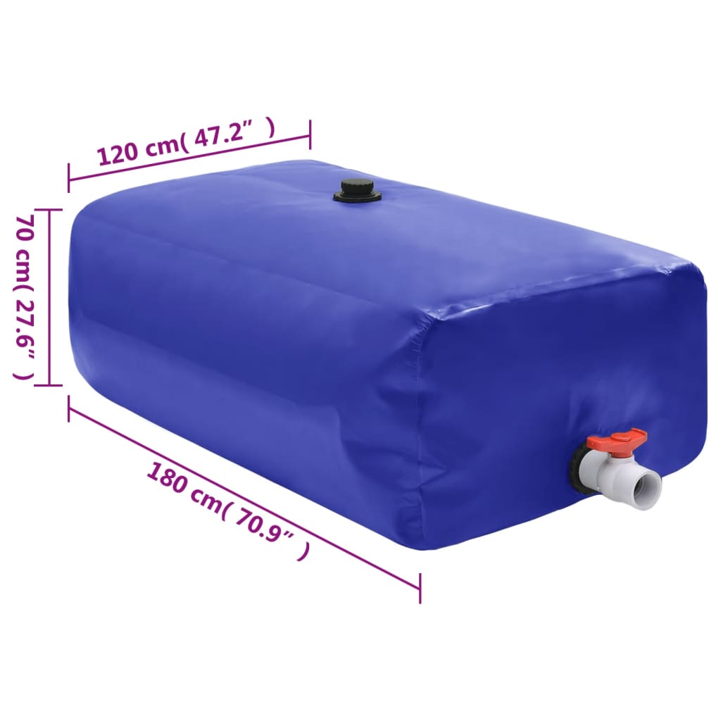 Watertank met kraan opvouwbaar 1500 l PVC is nu te koop bij PeponiXL, paradijselijk wonen!