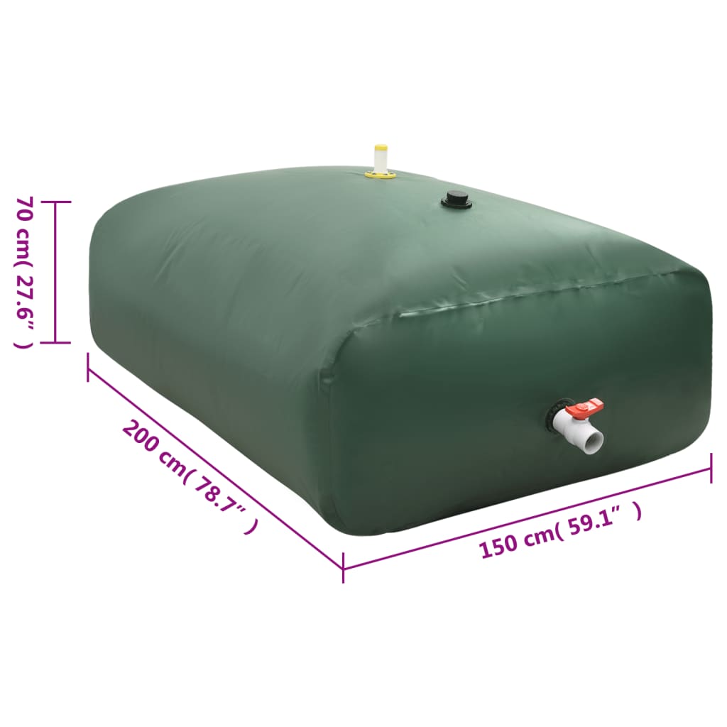 Watertank met kraan opvouwbaar 2100 L PVC is nu te koop bij PeponiXL, paradijselijk wonen!