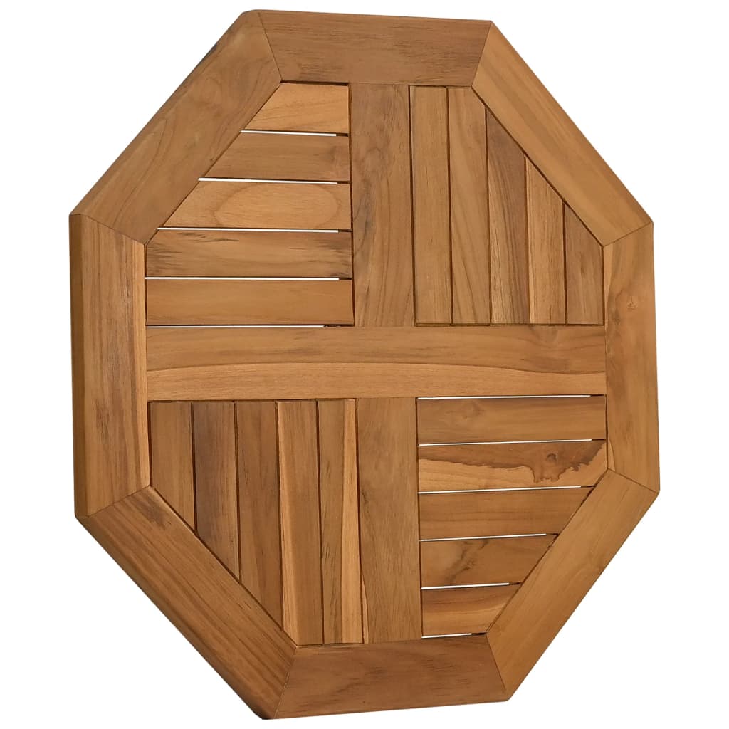 Tafelblad achthoekig 60x60x2,5 cm massief teakhout is nu te koop bij PeponiXL, paradijselijk wonen!