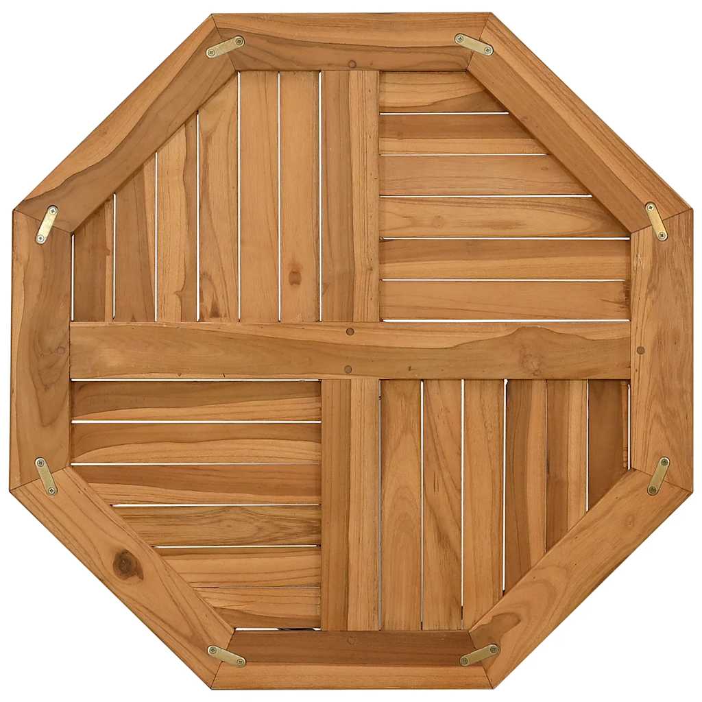 Tafelblad achthoekig 70x70x2,5 cm massief teakhout is nu te koop bij PeponiXL, paradijselijk wonen!