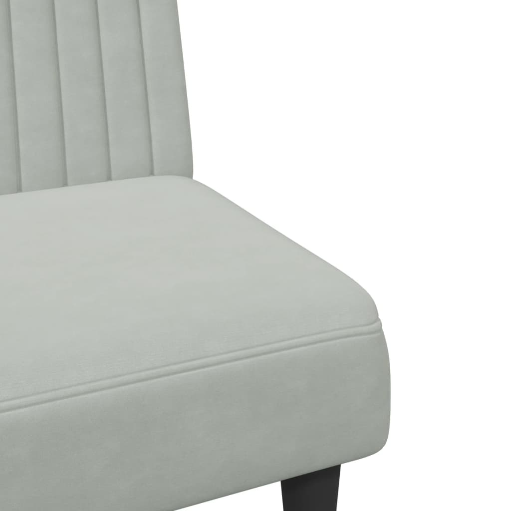 2-delige Loungeset fluweel lichtgrijs is nu te koop bij PeponiXL, paradijselijk wonen!