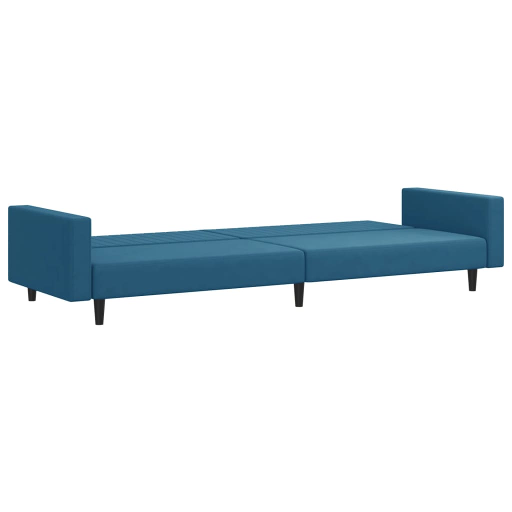 2-delige Loungeset fluweel blauw is nu te koop bij PeponiXL, paradijselijk wonen!