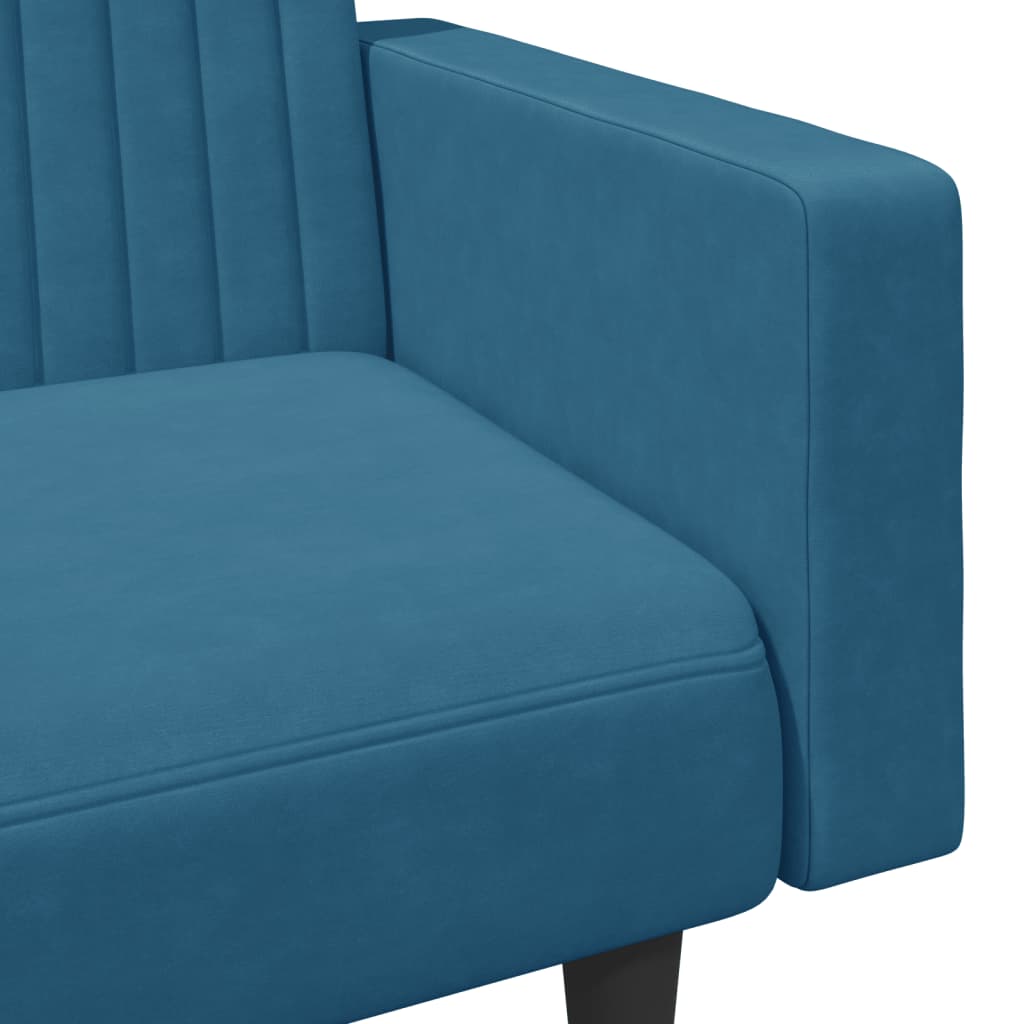 2-delige Loungeset fluweel blauw is nu te koop bij PeponiXL, paradijselijk wonen!