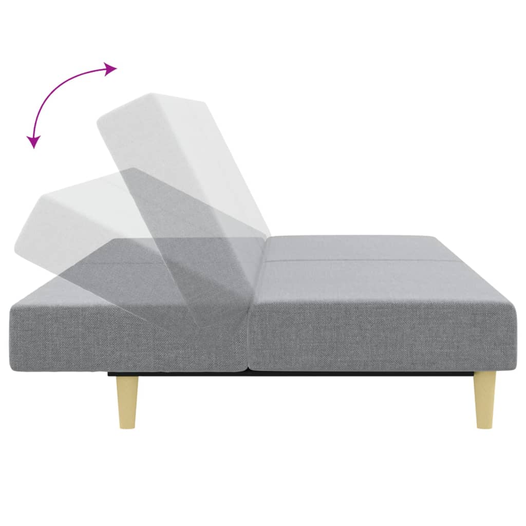 2-delige Loungeset stof lichtgrijs is nu te koop bij PeponiXL, paradijselijk wonen!