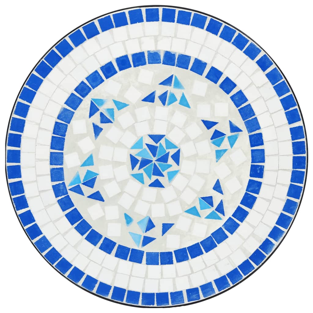 Bistroset mozaïek ijzer en keramiek blauw en wit is nu te koop bij PeponiXL, paradijselijk wonen!