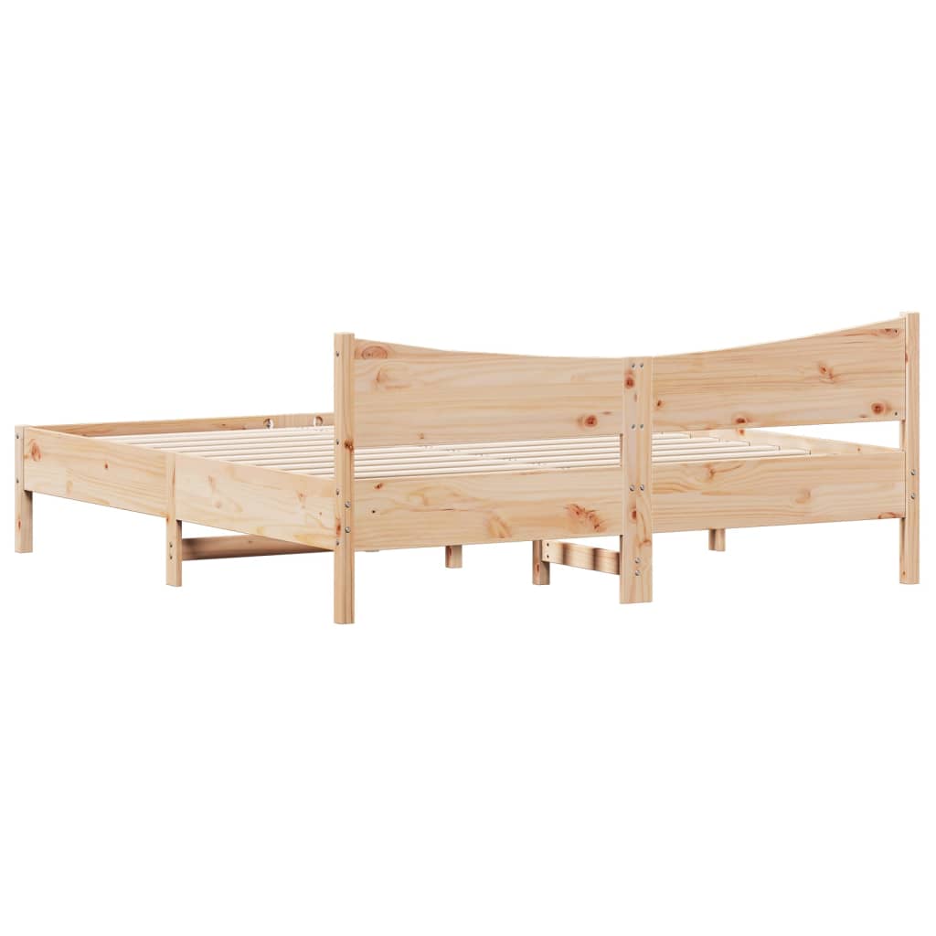 Bedframe zonder matras massief grenenhout 200x200 cm is nu te koop bij PeponiXL, paradijselijk wonen!