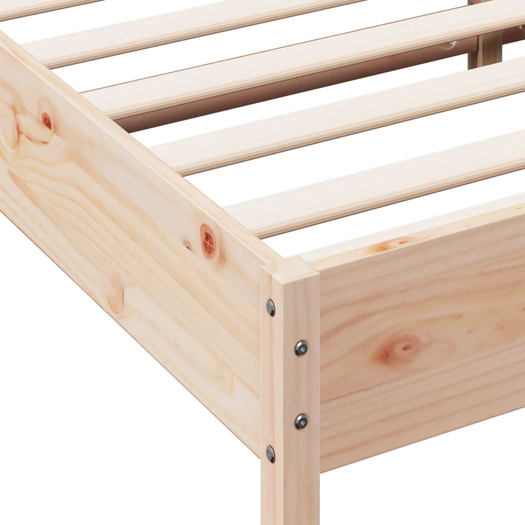Bedframe zonder matras massief grenenhout 200x200 cm is nu te koop bij PeponiXL, paradijselijk wonen!