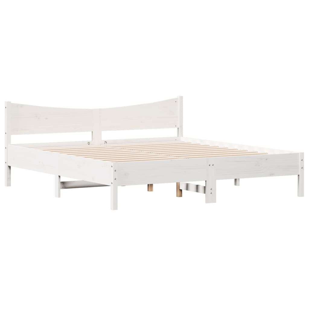 Bedframe zonder matras massief grenenhout wit 180x200 cm is nu te koop bij PeponiXL, paradijselijk wonen!