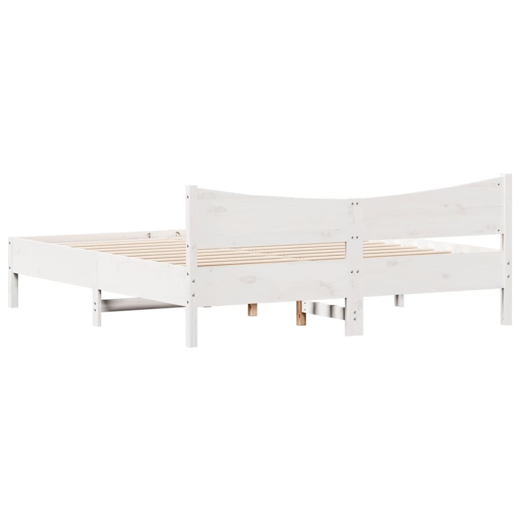 Bedframe zonder matras massief grenenhout wit 180x200 cm is nu te koop bij PeponiXL, paradijselijk wonen!