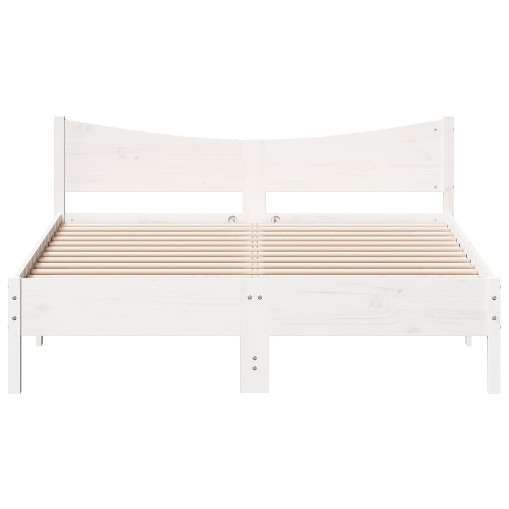 Bedframe zonder matras massief grenenhout wit 160x200 cm is nu te koop bij PeponiXL, paradijselijk wonen!