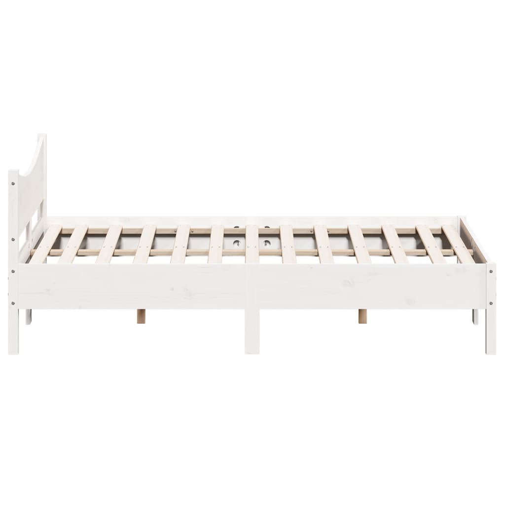 Bedframe zonder matras massief grenenhout wit 160x200 cm is nu te koop bij PeponiXL, paradijselijk wonen!