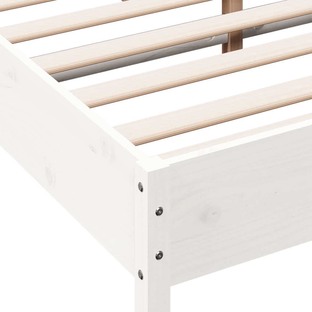 Bedframe zonder matras massief grenenhout wit 160x200 cm is nu te koop bij PeponiXL, paradijselijk wonen!