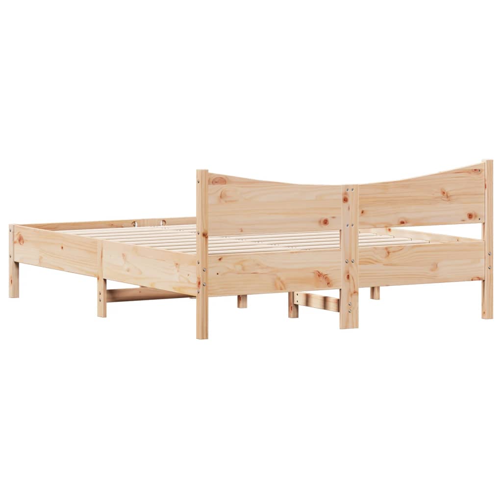 Bedframe zonder matras massief grenenhout 150x200 cm is nu te koop bij PeponiXL, paradijselijk wonen!