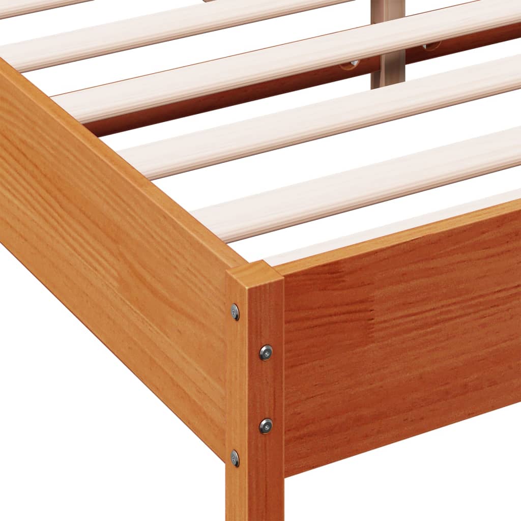 Bedframe zonder matras massief grenenhout wasbruin 150x200 cm is nu te koop bij PeponiXL, paradijselijk wonen!