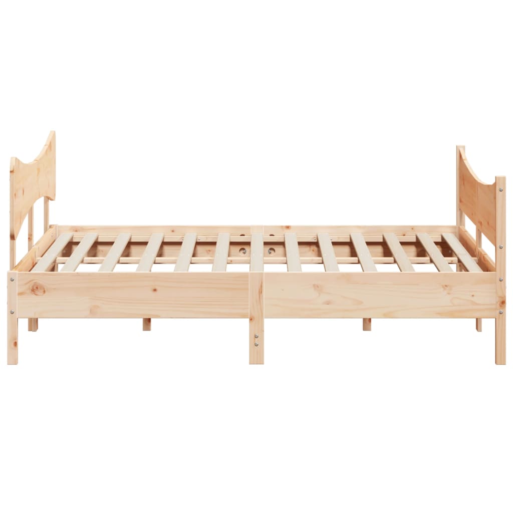 Bedframe zonder matras massief grenenhout 200x200 cm is nu te koop bij PeponiXL, paradijselijk wonen!