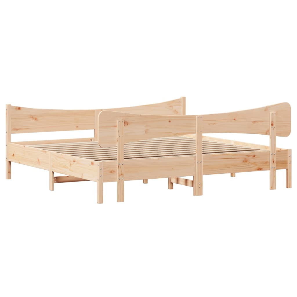 Bedframe zonder matras massief grenenhout 200x200 cm is nu te koop bij PeponiXL, paradijselijk wonen!
