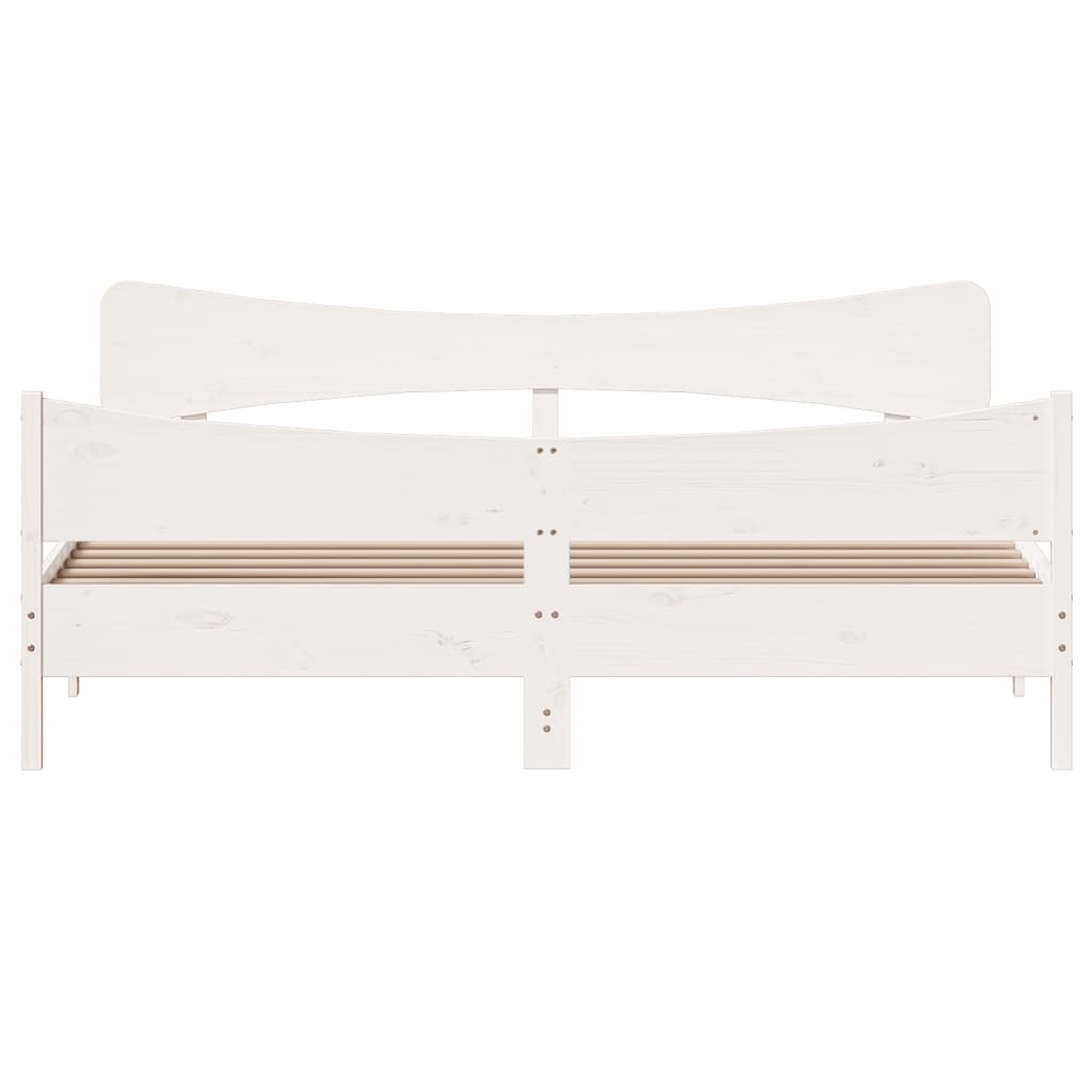 Bedframe zonder matras massief grenenhout wit 180x200 cm is nu te koop bij PeponiXL, paradijselijk wonen!