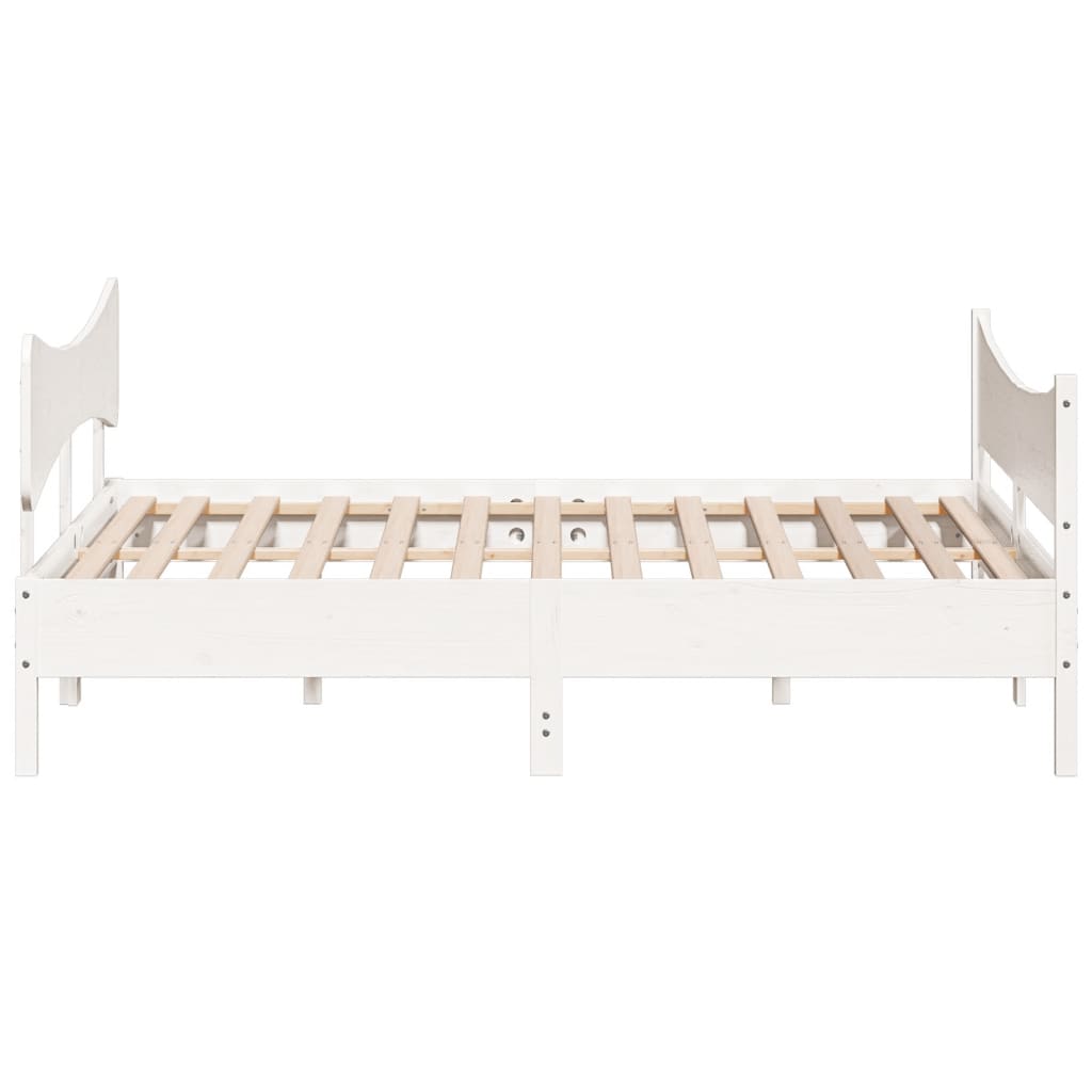 Bedframe zonder matras massief grenenhout wit 180x200 cm is nu te koop bij PeponiXL, paradijselijk wonen!