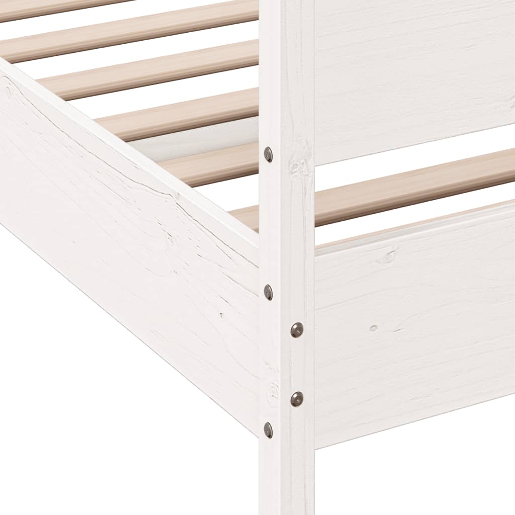 Bedframe zonder matras massief grenenhout wit 180x200 cm is nu te koop bij PeponiXL, paradijselijk wonen!